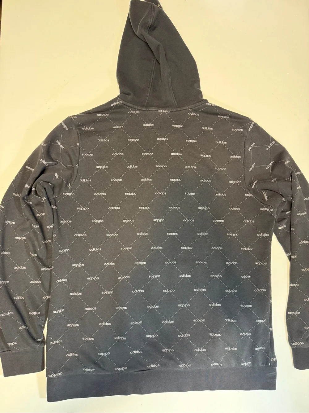adidas Black Logo Zip-Up Hoodie Sweater